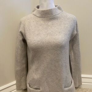 Boden Women's Soft Gray Cashmere Turtleneck Sweater